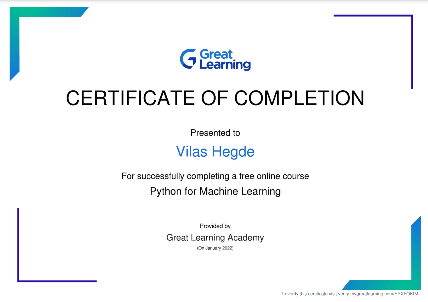 Python for Machine Learning - Great Learning